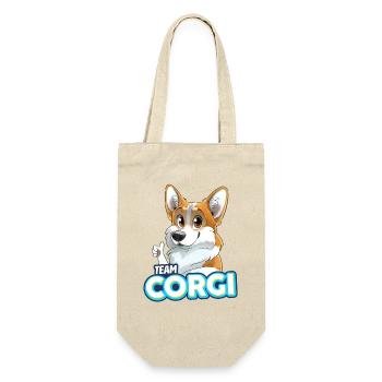 TEAM Corgi - Rehkitz - Geschenkbeutel für Flaschen - Natur - Vorne