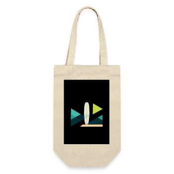 Abstract Surf and Wave Art - Gift Bag for Bottles - nature - Front