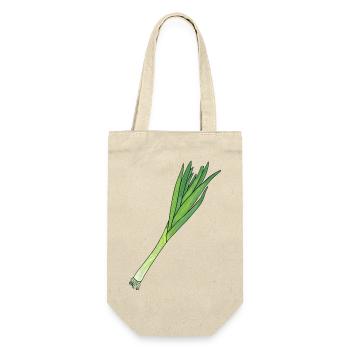 Lauch - Geschenkbeutel für Flaschen - Natur - Vorne