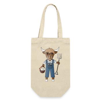 Highland cattle the cuddliest inhabitant of the farm - Gift Bag for Bottles - nature - Front