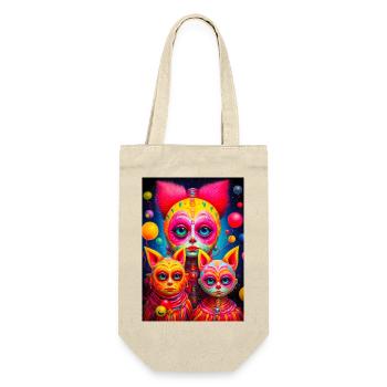 Cosmic faces sketched in vivid colors - Gift Bag for Bottles - nature - Front