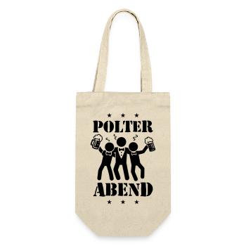 Polterabend Lustig - Geschenkbeutel für Flaschen - Natur - Vorne