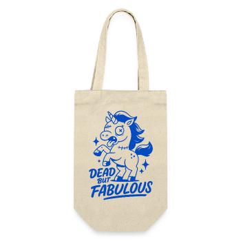 Licorne crâne colorée avec motif squelette - Sac à bouteille - nature - Devant