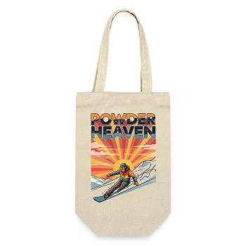 Snowboard Powder Heaven Retro Deep Snow - Gift Bag for Bottles - nature - Front