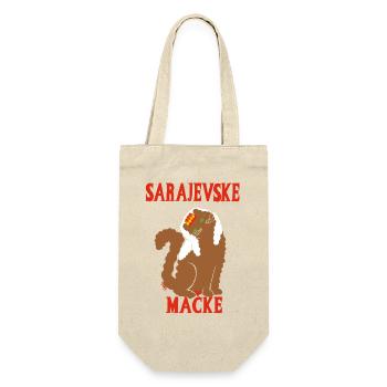 Sarajevo Katze Bosnien - Geschenkbeutel für Flaschen - Natur - Vorne