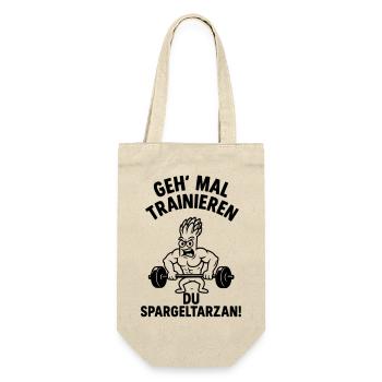 spargeltarzan trainieren - Geschenkbeutel für Flaschen - Natur - Vorne