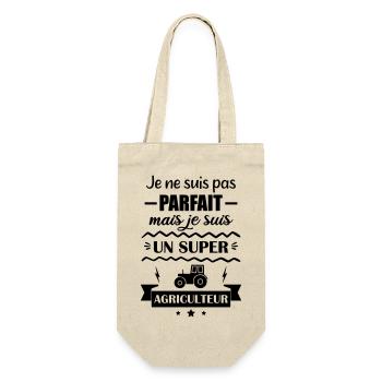 Super Agriculteur Ferme Champ Tracteur - Sac à bouteille - nature - Devant