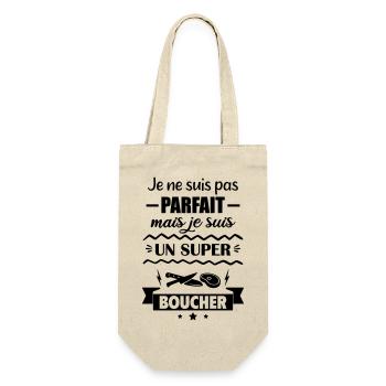 Pas parfait mais super boucher - Sac à bouteille - nature - Devant