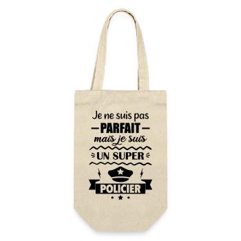 Pas parfait mais super policier - Sac à bouteille - nature - Devant