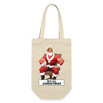 Powerful Santa: Not My Christmas - Gift Bag for Bottles - nature - Front