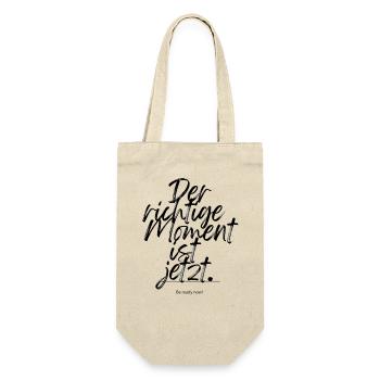 Motivation und Erfolg im richtigen Moment - Geschenkbeutel für Flaschen - Natur - Vorne