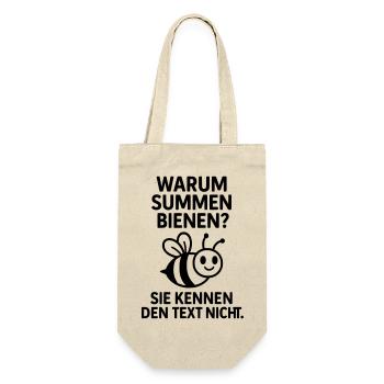 bienen summen singen text lustig witz - Geschenkbeutel für Flaschen - Natur - Vorne