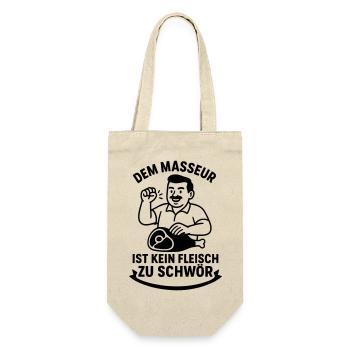 Masseur Massage Saying Motivation - Gift Bag for Bottles - nature - Front