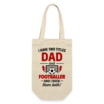 Dad Footballer Gift Father's Day Christmas - Gift Bag for Bottles - nature - Front