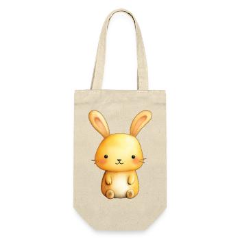 Süßes kleines Kaninchen – Niedliche Babyillustration - Geschenkbeutel für Flaschen - Natur - Vorne