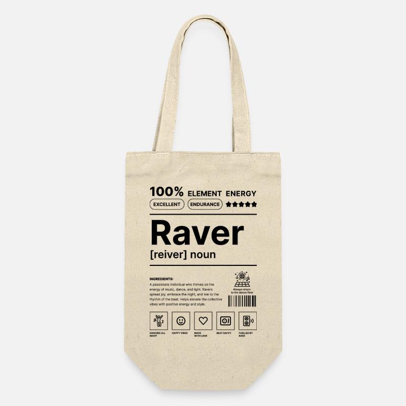 Raver-Lebensstil - Geschenkbeutel für Flaschen - Natur
