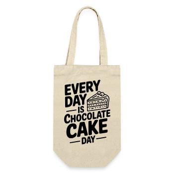 Chaque jour, c’est la Journée du Gâteau au Chocolat - Sac à bouteille - nature - Devant
