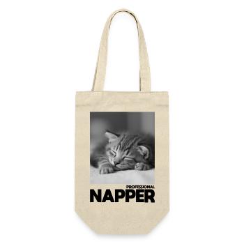 Dormeur professionnel – Chat endormi - Sac à bouteille - nature - Devant
