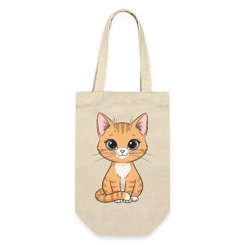 Kitten Cartoon: Orange Striped Fur - Gift Bag for Bottles - nature - Front
