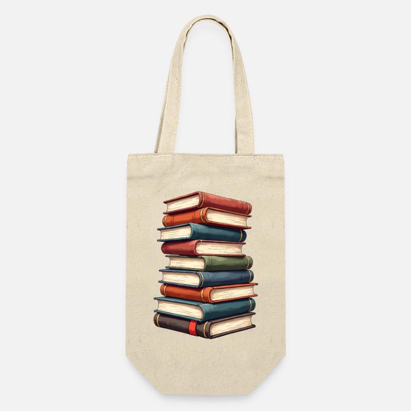 Bücher - Geschenkbeutel für Flaschen - Natur
