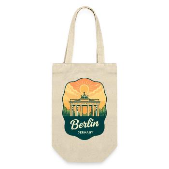 Badge de voyage rétro de Berlin Brandenburg Gate Allemagne - Sac à bouteille - nature - Devant