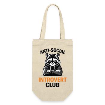 Sweat à capuche du club de ratons laveurs introvertis - Sac à bouteille - nature - Devant