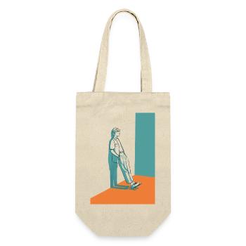 Urbane Silhouette - Geschenkbeutel für Flaschen - Natur - Vorne
