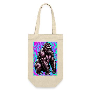Gorilla - Geschenkbeutel für Flaschen - Natur - Vorne
