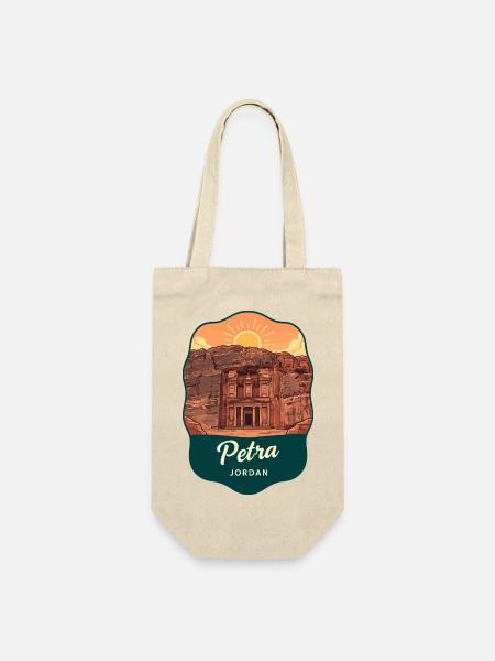 Petra Jordan Treasury Vintage Sunset Abzeichen - Geschenkbeutel für Flaschen - Natur