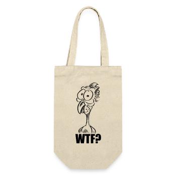 WTF? Chicken Head - Funny Comic Meme - Gift Bag for Bottles - nature - Front