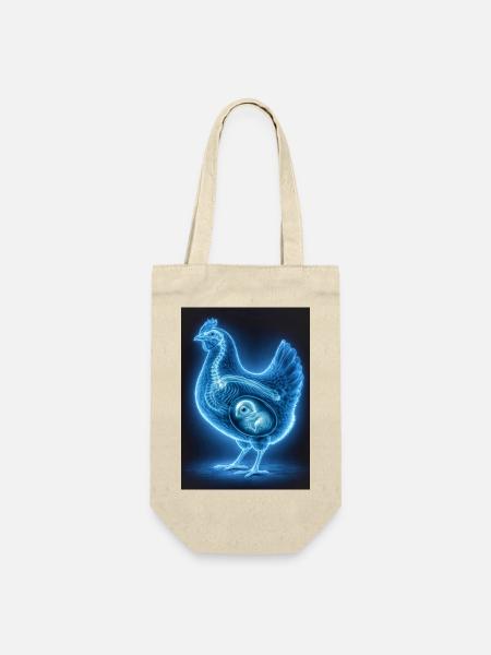 Neon-Poulet-Fetalkunst - Geschenkbeutel für Flaschen - Natur
