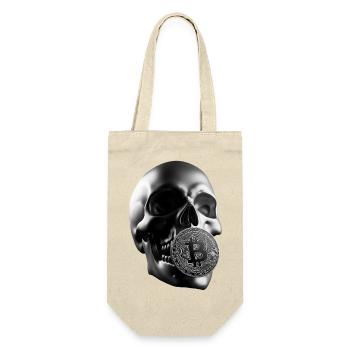 Bitcoin Skull Skull Crypto Design - Sac à bouteille - nature - Devant