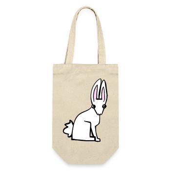 white bunny - Gift Bag for Bottles - nature - Front