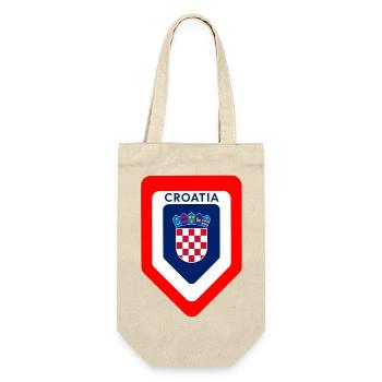 Kroatisches Wappen Emblem - Geschenkbeutel für Flaschen - Natur - Vorne