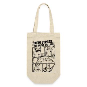 Lustiges Lama Comic Spruch Humor Design - Geschenkbeutel für Flaschen - Natur - Vorne
