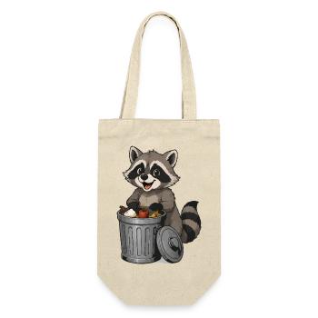Raccoon with fruit in garbage can - Gift Bag for Bottles - nature - Front