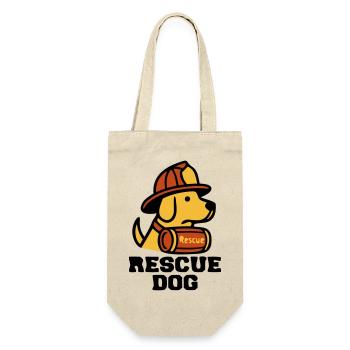 Logo du chien de secours des chiens de pompiers - Sac à bouteille - nature - Devant