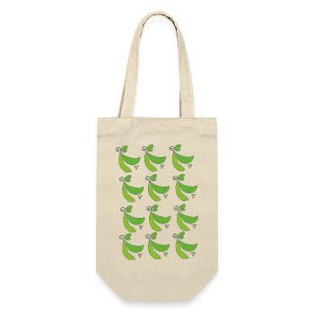 Erbsenschoten - Geschenkbeutel für Flaschen - Natur - Vorne