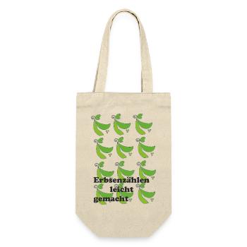 Erbsenzaehlen_leicht_gemacht - Geschenkbeutel für Flaschen - Natur - Vorne