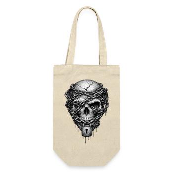 Chained Skull Gothic Horror Graphic - Gift Bag for Bottles - nature - Front
