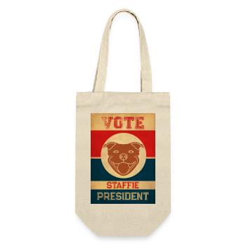 Staffie President - 013 - Gift Bag for Bottles - nature - Front