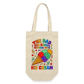 Papa, der immer Eis mitbringt - Gift Bag for Bottles - nature - Front