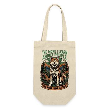 The more I like my dog - Gift Bag for Bottles - nature - Front