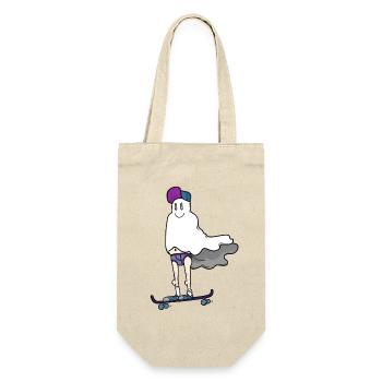 Ghost on the skateboard - Gift Bag for Bottles - nature - Front