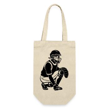 Fastpitch Softball Catcher - Gift Bag for Bottles - nature - Front