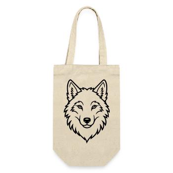 Wolf Head Elegant Wilderness Nature Art - Gift Bag for Bottles - nature - Front
