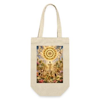 Gott Jesus Bibel Glaube Poster T-Shirt - Geschenkbeutel für Flaschen - Natur - Vorne