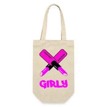 GIRLY Neon Cutout Typography - Geschenkbeutel für Flaschen - Natur - Vorne