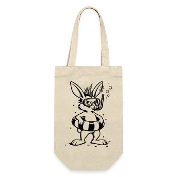 Bunny Punk, der Unterwasser-Forscher (1C) - Geschenkbeutel für Flaschen - Natur - Vorne