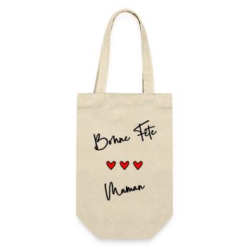 BONNE FÊTE MAMAN. MAMAN. FÊTE DES MÈRES. JE T'AIME - Sac à bouteille - nature - Devant